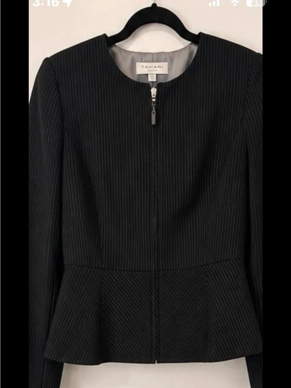 Black Women's Peplum Jacket and skirt suit -